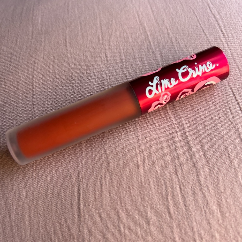 Lime Crime Velvetine liquid matte lipstick in Pumpkin